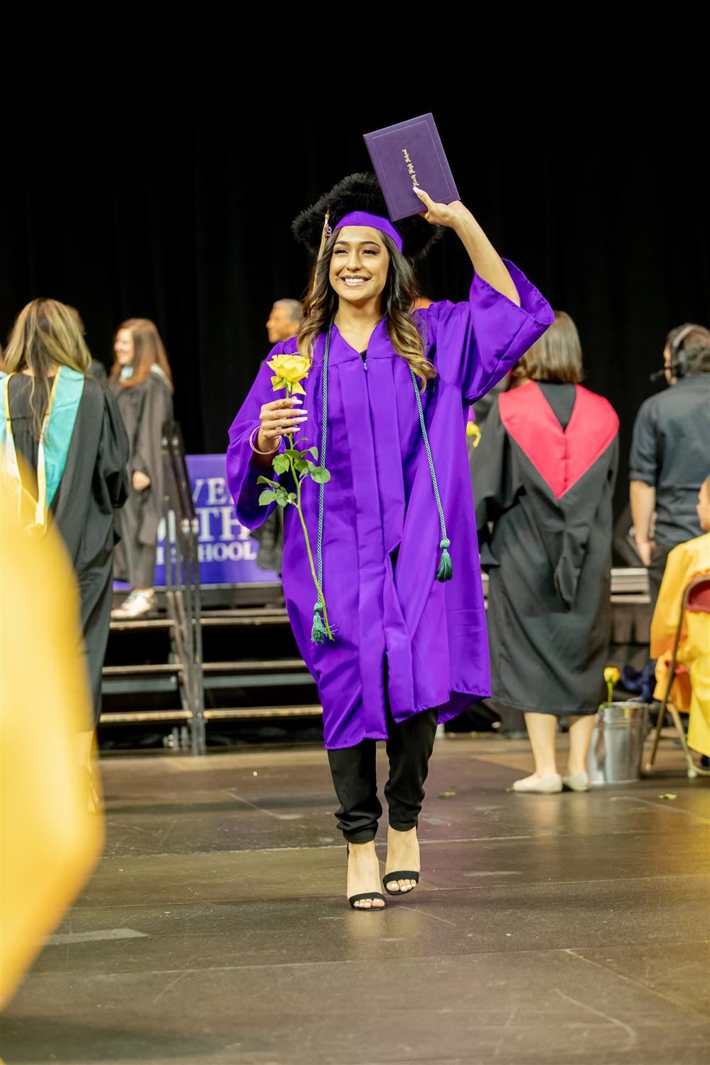 North High School student walks at graduation