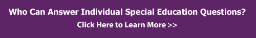 Who Can Answer Individual Special Education Questions? 